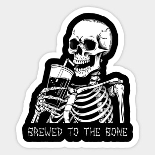 Funny Skeleton Goth Men Women Funny Halloween Coffee Sticker